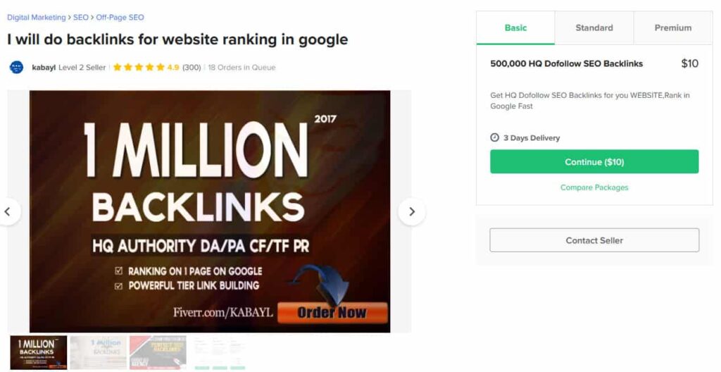 Fiverr backlinks